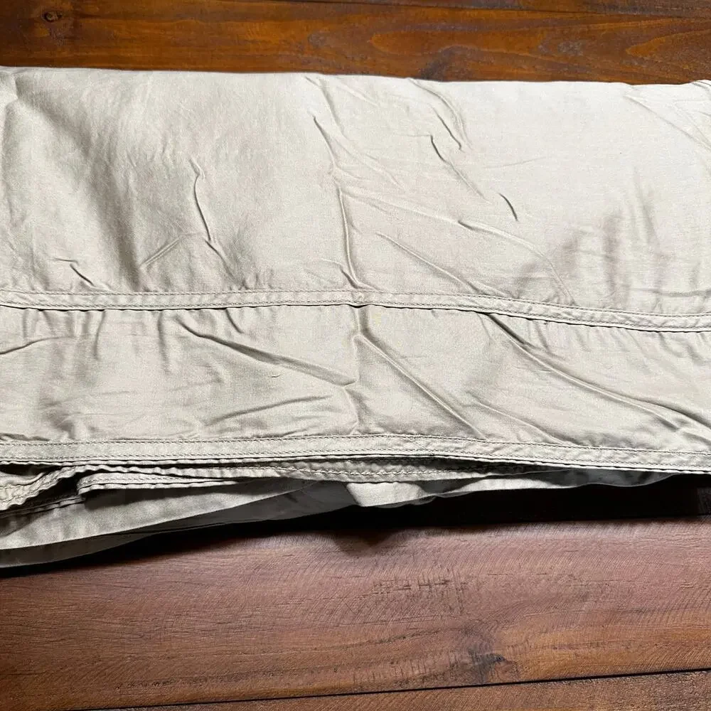 Ralph Lauren Vintage Khaki Sateen Full/Double Flat Sheet ONLY | Khaki Tan Cotton